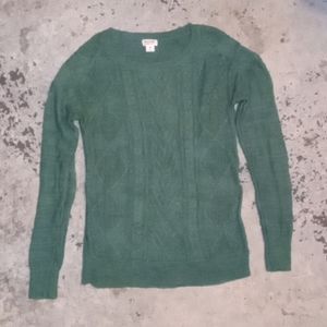 Mossimo green patterned crew neck sweater top